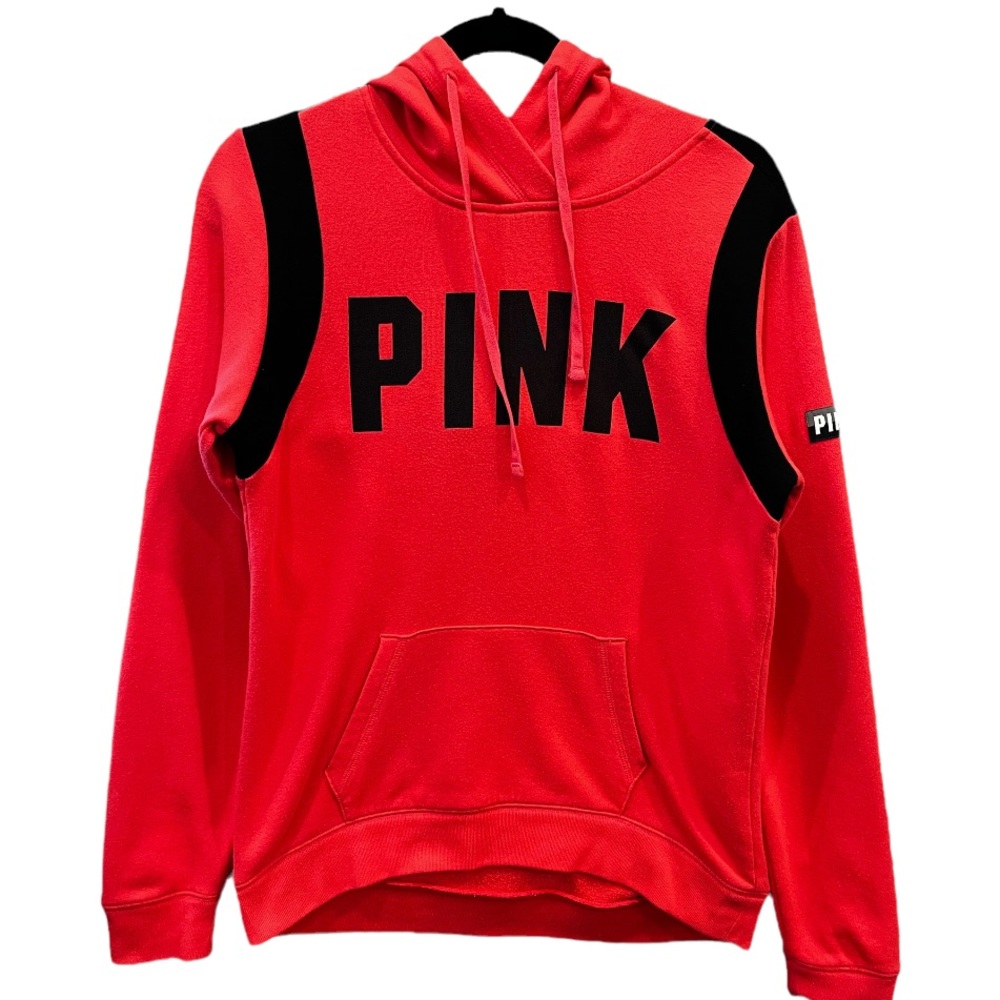 PINK Victoria’s Secret, Hot Pink Pullover Hoodie, Cotton/Polyester, Women’s XS